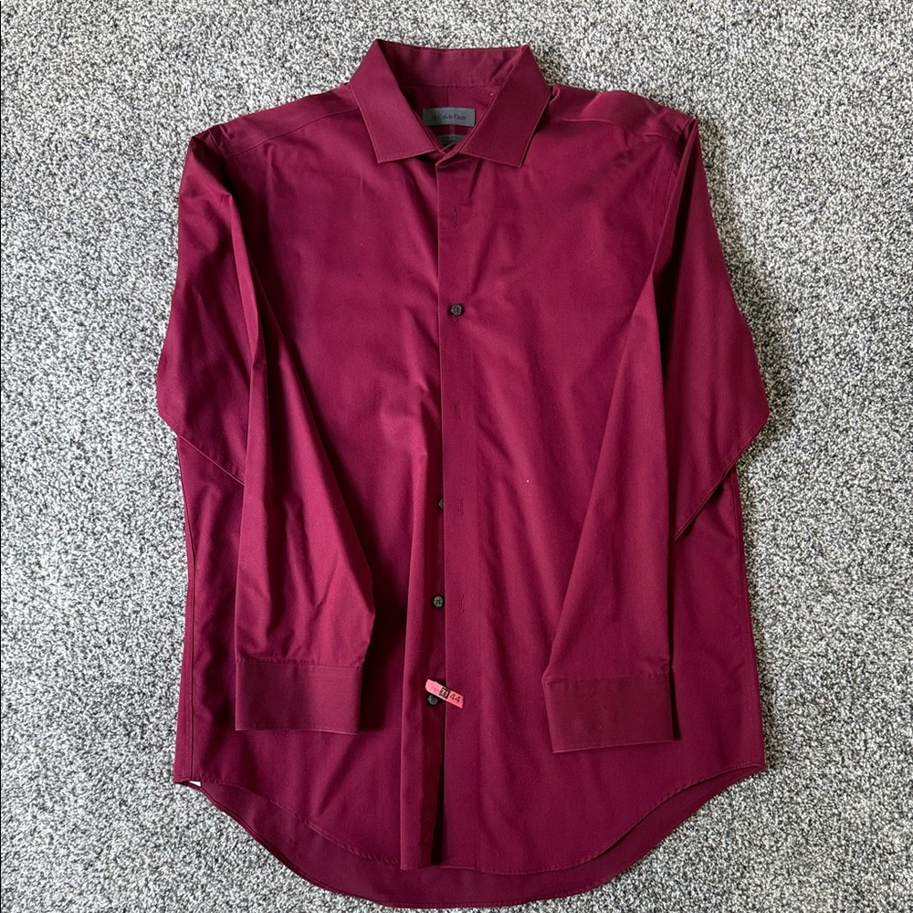 Calvin Klein Deep Red Dress Shirt